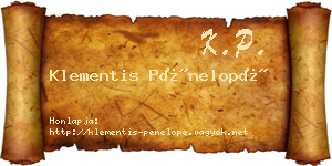 Klementis Pénelopé névjegykártya